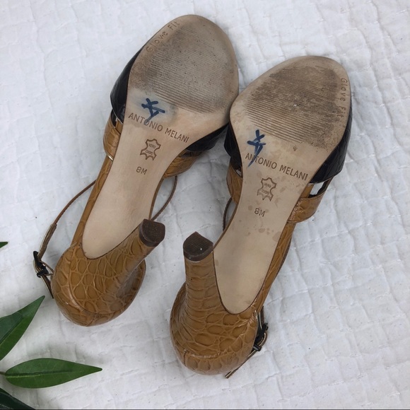 Antonio Melani Brown Closed Toe Heels - Picture 3 of 8